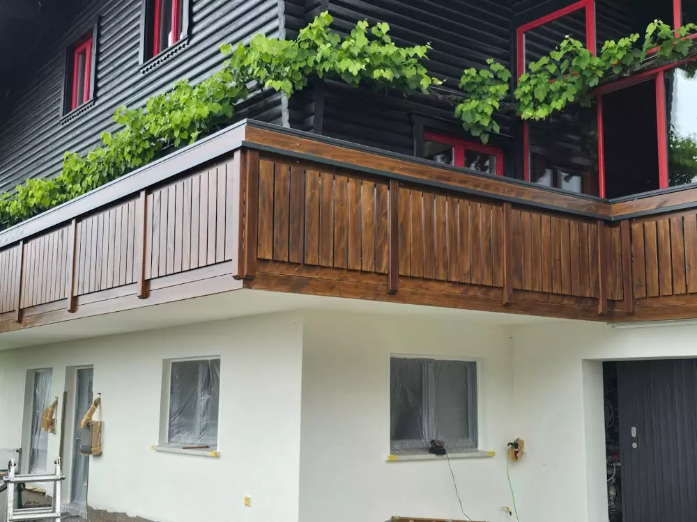 Holzbalkone, Berkmann-Balkone, Balkone Vorarlberg, Leiblachtal / Bodensee, Hörbranz